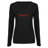 Thumbnail image for  Womens Black Long Sleeve V Neck Tee 