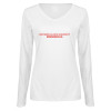 Thumbnail image for  Womens White Long Sleeve V Neck Tee