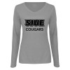 Thumbnail image for  Womens Grey Long Sleeve V Neck Tee 