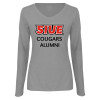 Thumbnail image for  Womens Grey Long Sleeve V Neck Tee 