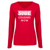 Thumbnail image for  Womens Red Long Sleeve V Neck Tee