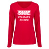 Thumbnail image for  Womens Red Long Sleeve V Neck Tee