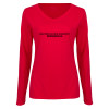 Thumbnail image for  Womens Red Long Sleeve V Neck Tee
