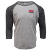 Thumbnail image for  Threadfast Unisex Black Triblend 3/4 Sleeve Raglan