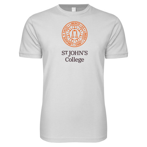  Next Level White SoftStyle T Shirt - Seal with College Name