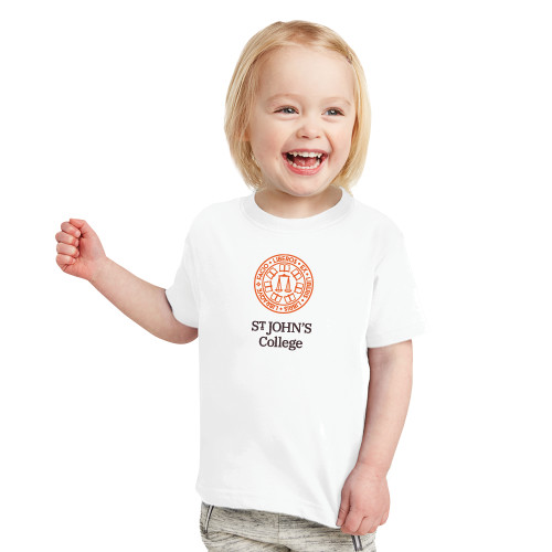 Toddler White T Shirt - Seal with College Name