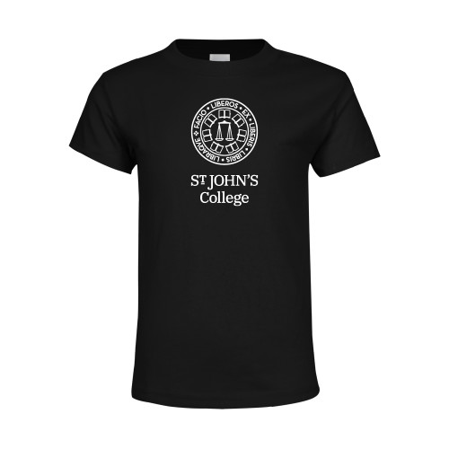  Youth Black T Shirt - Seal with College Name
