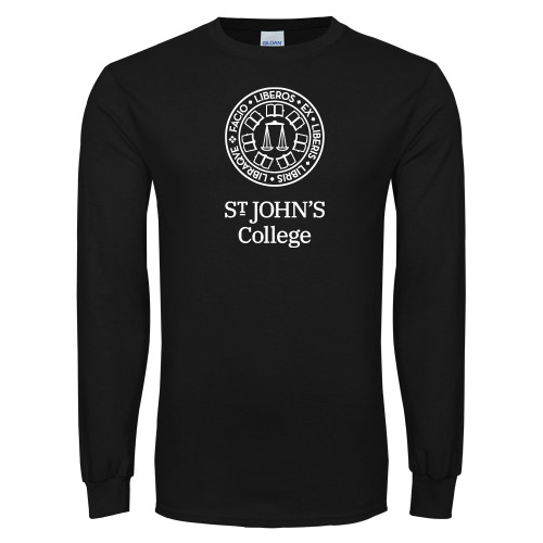  Black Long Sleeve T Shirt - Seal with College Name