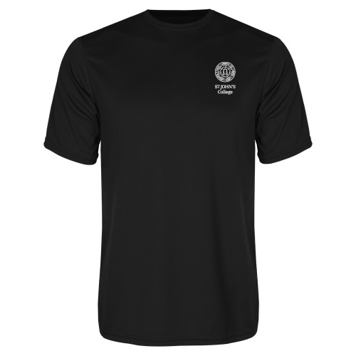  Black Performance Tee - Seal with College Name