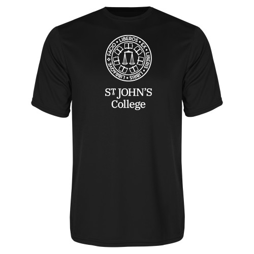  Black Performance Tee - Seal with College Name