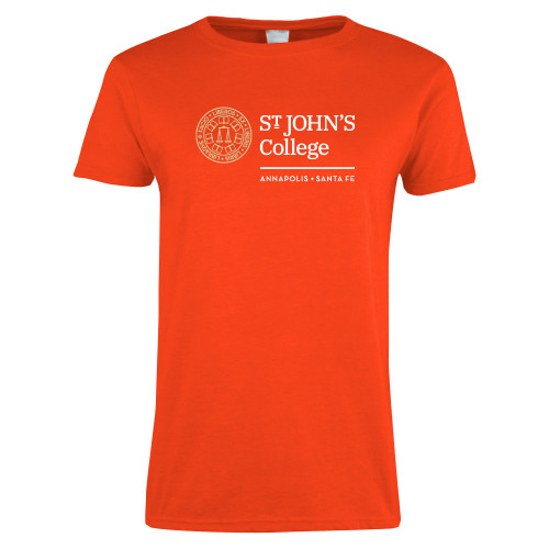  Womens Orange Short Sleeve Tee - Annapolis Santa Fe Horizontal