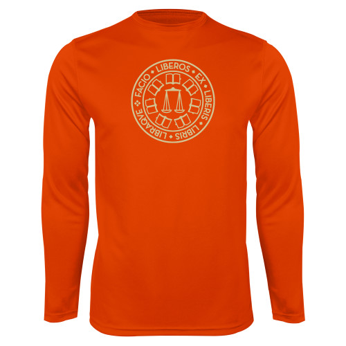  Orange Performance Long Sleeve Shirt - Seal