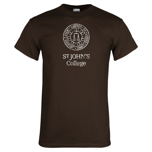  Brown T Shirt - Seal Lockup Distressed