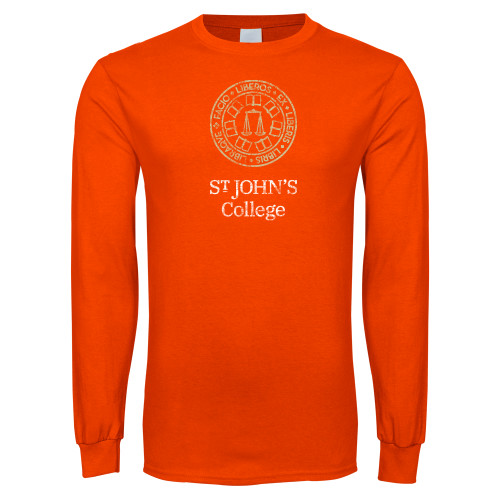 Orange Long Sleeve T-Shirt - Seal Lockup Distressed