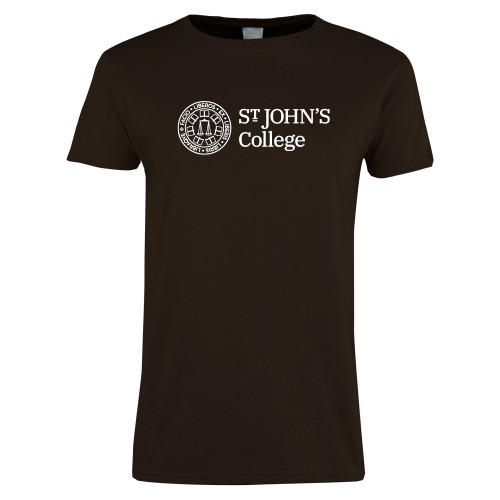  Womens Short Sleeve Brown Tee - Lock Up Horizontal