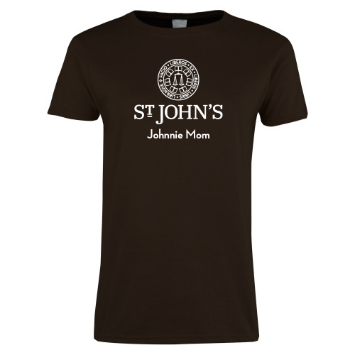  Womens Short Sleeve Brown Tee - Johnnie Mom