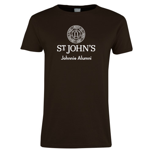  Womens Short Sleeve Brown Tee - Johnnie Alumni