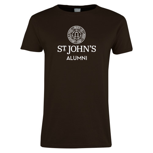 Womens Short Sleeve Brown Tee - Alumni