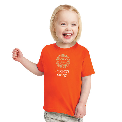  Toddler Orange T Shirt - Seal with College Name