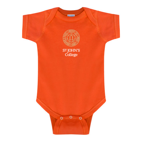  Orange Infant Onesie - Seal with College Name
