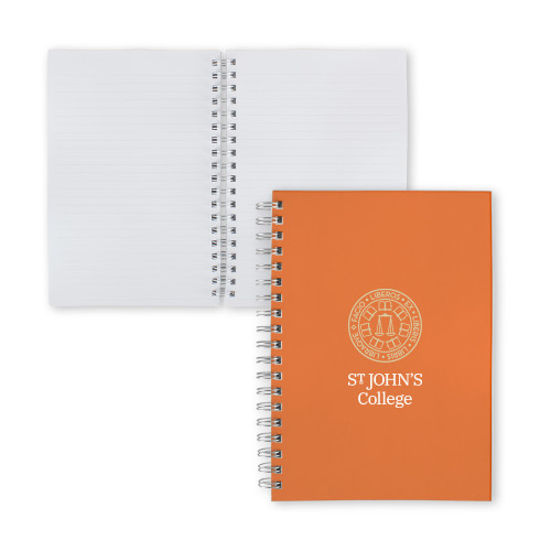  Clear 7 x 10 Spiral Journal Notebook - Seal with College Name