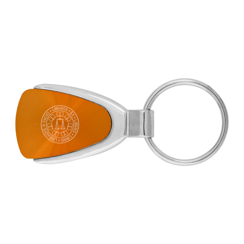  Orange Teardrop Key Holder - Seal Engraved