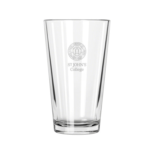  Libbey Glass 16oz - Seal with College Name Engraved
