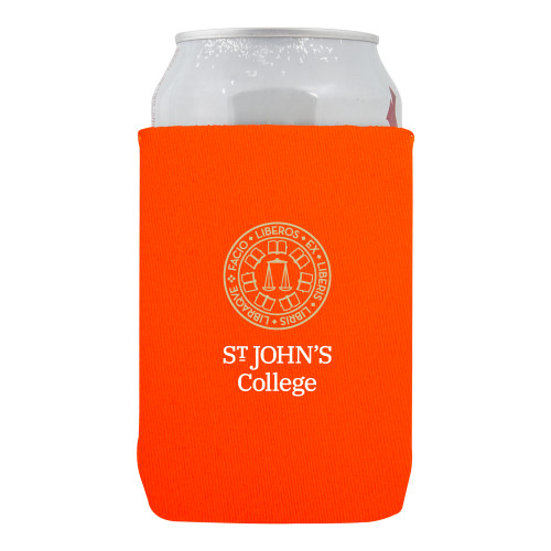  Neoprene Orange Can Holder - Seal with College Name