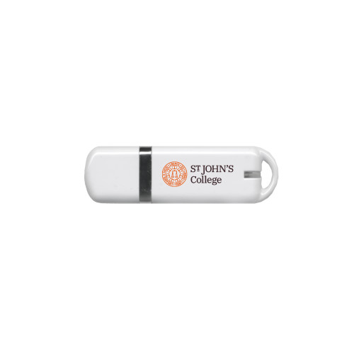  USB White Pen Drive 4G - Lock Up Horizontal