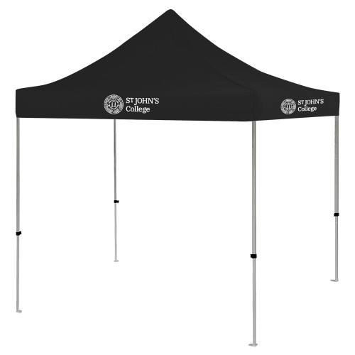  9 ft x 9 ft Black Tent - Lock Up Horizontal