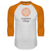 Thumbnail image for  White/Orange Raglan Baseball T Shirt