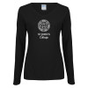 Thumbnail image for  Womens Black Long Sleeve V Neck Tee 