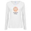 Thumbnail image for  Womens White Long Sleeve V Neck Tee