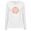 Thumbnail image for  Womens White Long Sleeve V Neck Tee