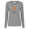 Thumbnail image for  Womens Grey Long Sleeve V Neck Tee 