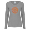Thumbnail image for  Womens Grey Long Sleeve V Neck Tee 