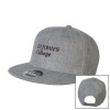 Thumbnail image for  Heather Grey Wool Blend Flat Bill Snapback Hat