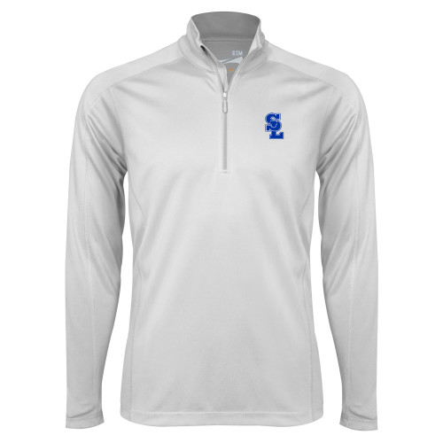  Syntrel White Interlock 1/4 Zip - Primary Mark
