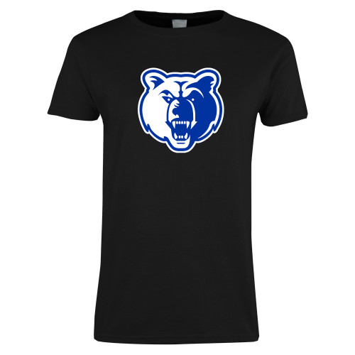  Womens Black Short Sleeve Tee - Bear Head