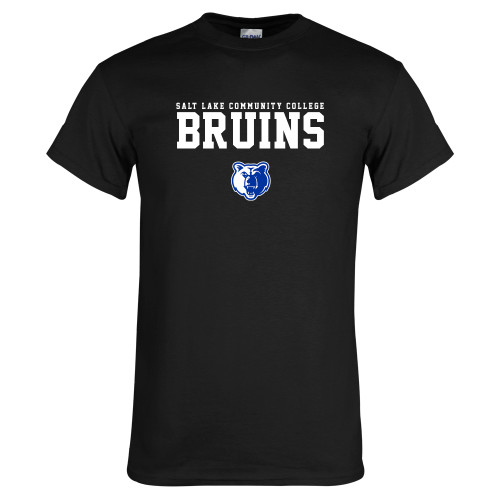  Black T Shirt - Stacked w Bear Head