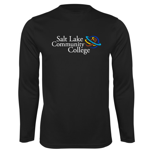  Black Performance Long Sleeve Shirt - Instituitonal Mark