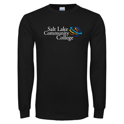  Black Long Sleeve T Shirt - Instituitonal Mark