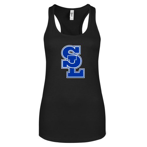  Next Level Womens Black Racerback Tank  - Primary Mark