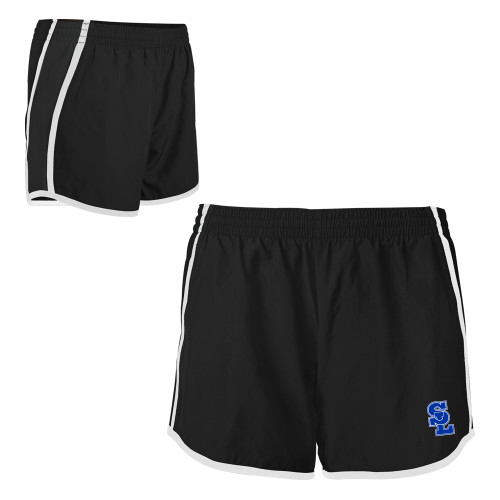  Womens Black/White Team Short - Primary Mark