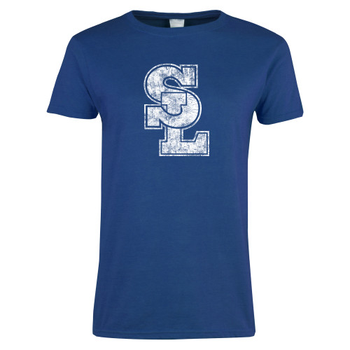  Womens Royal Short Sleeve Tee - SL Distressed