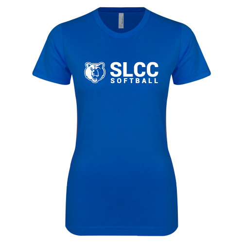  Next Level Womens Royal Boyfriend Tee - Softball