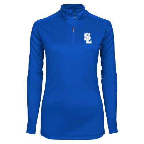  Syntrel Womens Royal Interlock 1/4 Zip - Primary Mark
