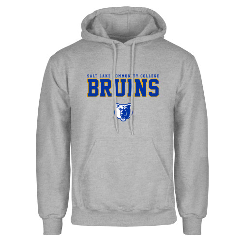  Grey Fleece Hoodie - Stacked w Bear Head