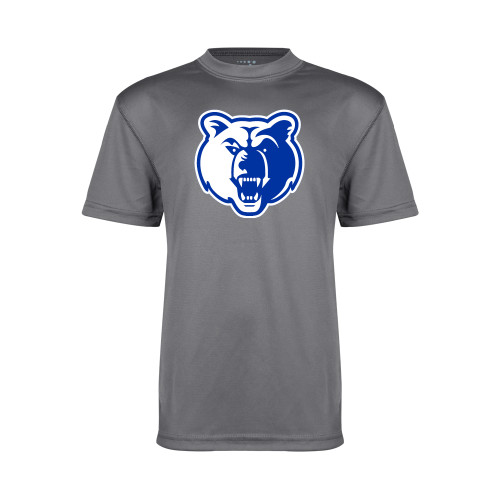  Youth Performance Grey Concrete Tee - Bear Head