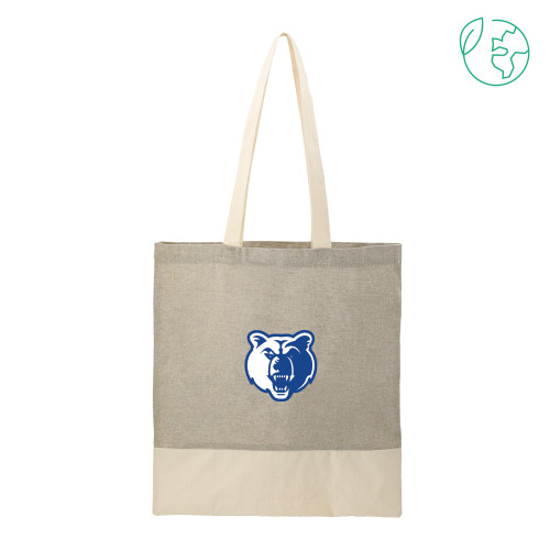  Split Recycled Grey Cotton Twill Convention Tote - Primary Mark